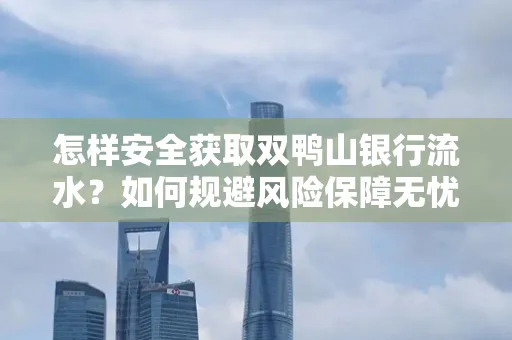 怎样安全获取双鸭山银行流水？如何规避风险保障无忧？