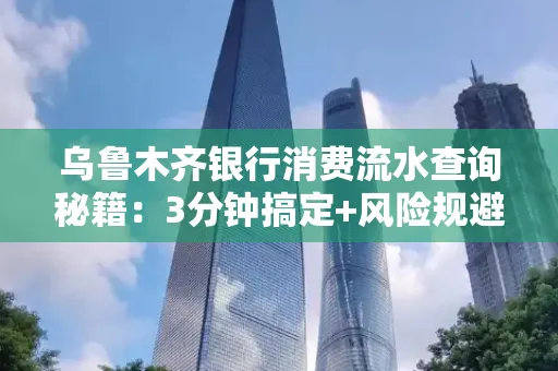 乌鲁木齐银行消费流水查询秘籍：3分钟搞定+风险规避干货