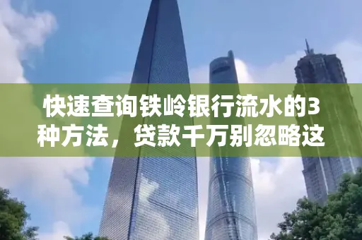 快速查询铁岭银行流水的3种方法，贷款千万别忽略这些细节！